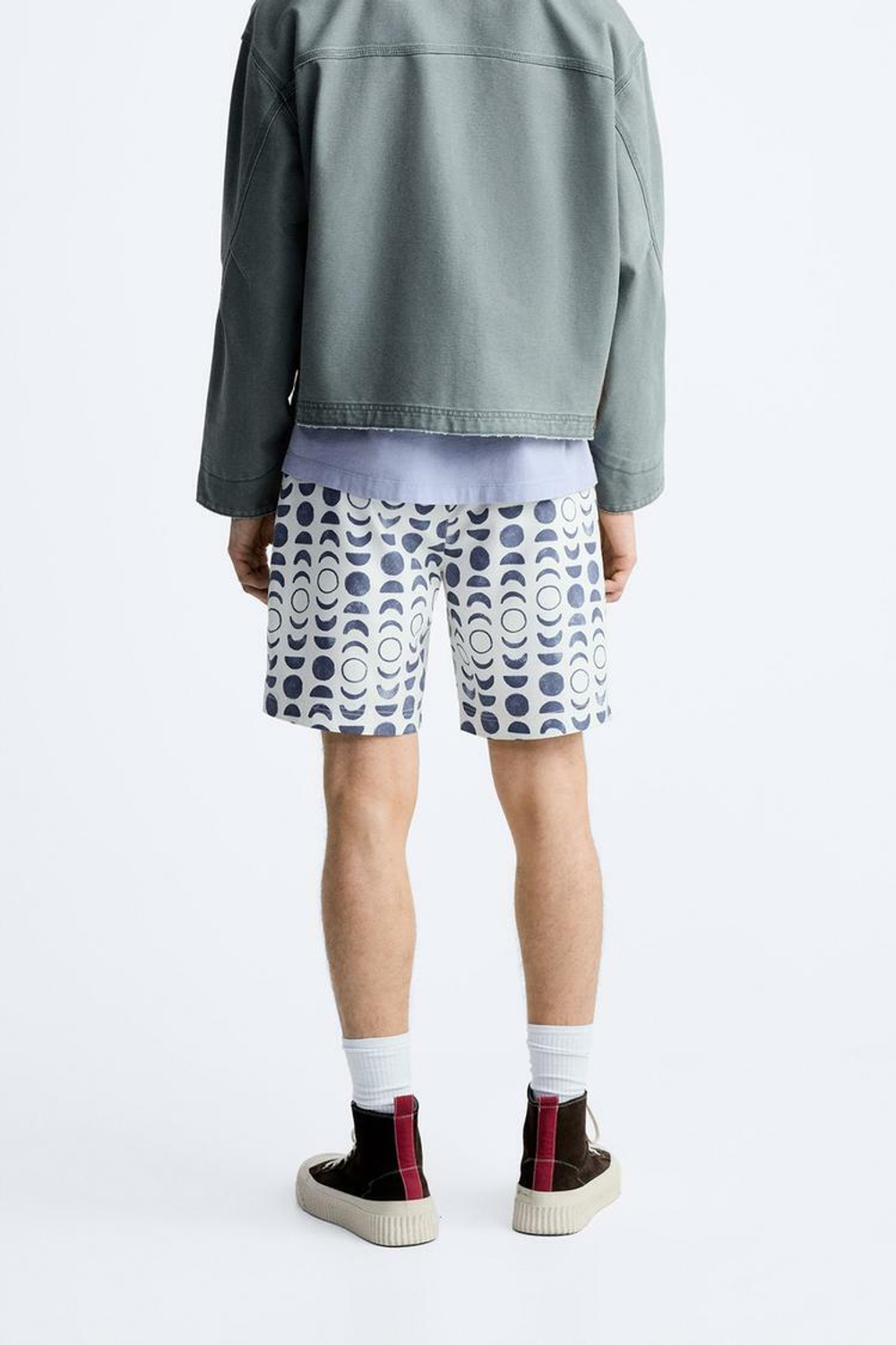 ZARA ПЛАВКИ С ГЕОМЕТРИЧЕСКИМ ПРИНТОМ, ЭКРЮ