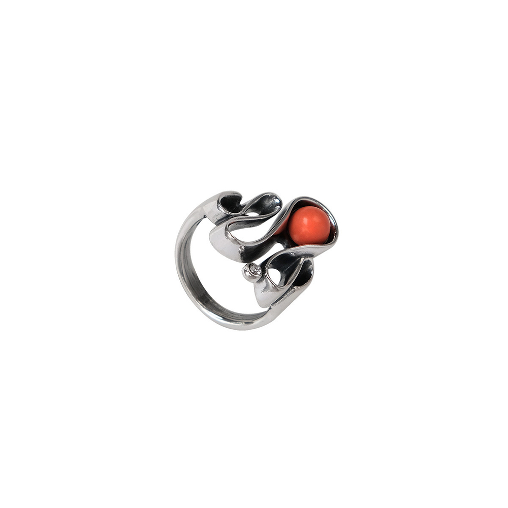 "Мишура" кольцо в серебряном покрытии из коллекции "Фантазия" от Jenavi