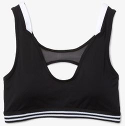 ТОП теннисный Lacoste Contrast Accents And Cut-Outs Sports Bra - черный