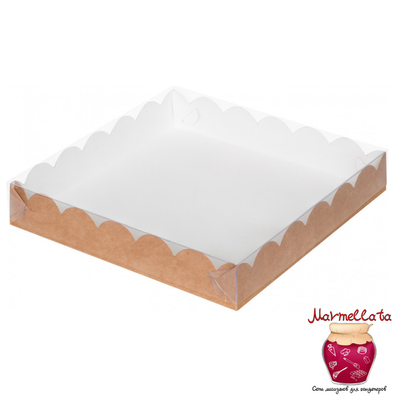 Упаковка для печенья и пряников 120*120*30 мм (КРАФТ)