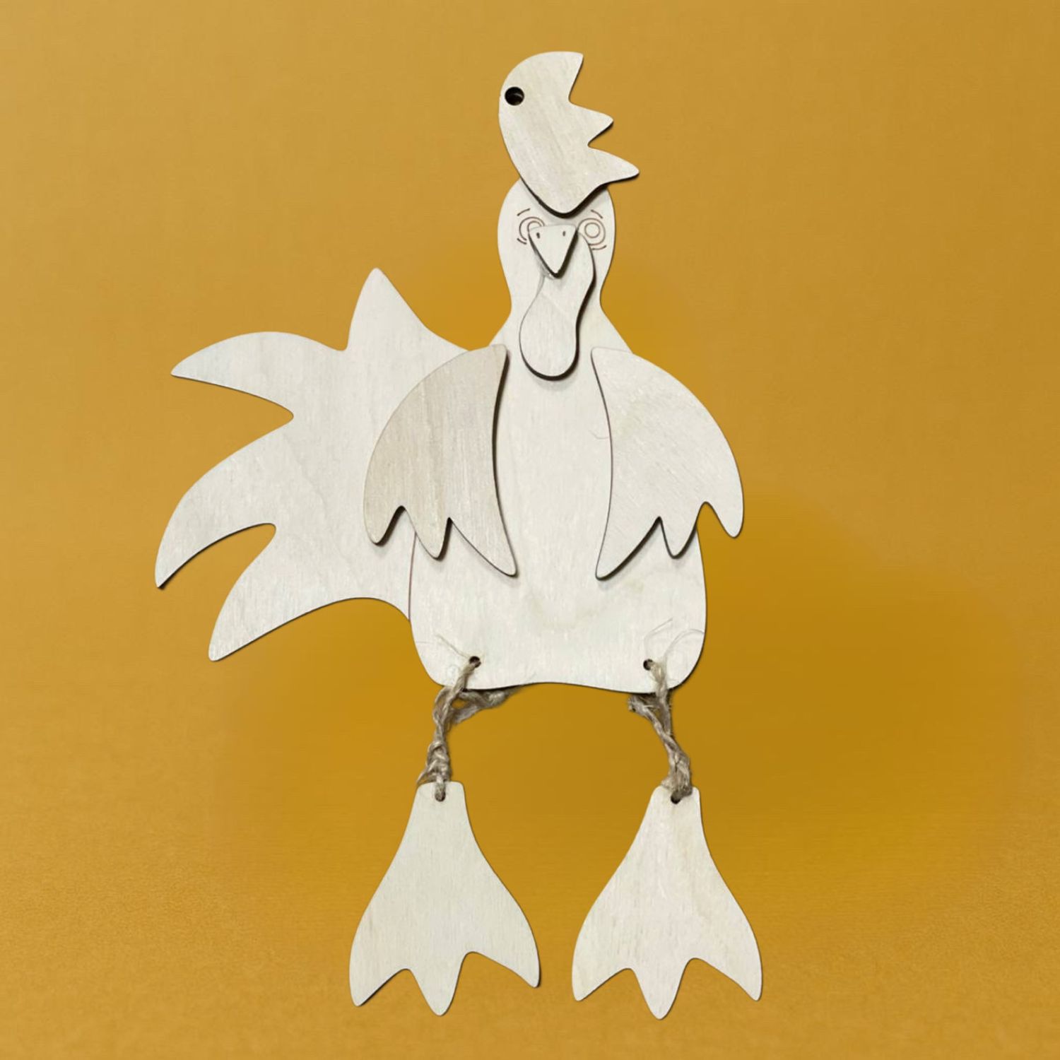 Петух подвесной, 16,5*17,5см фанера