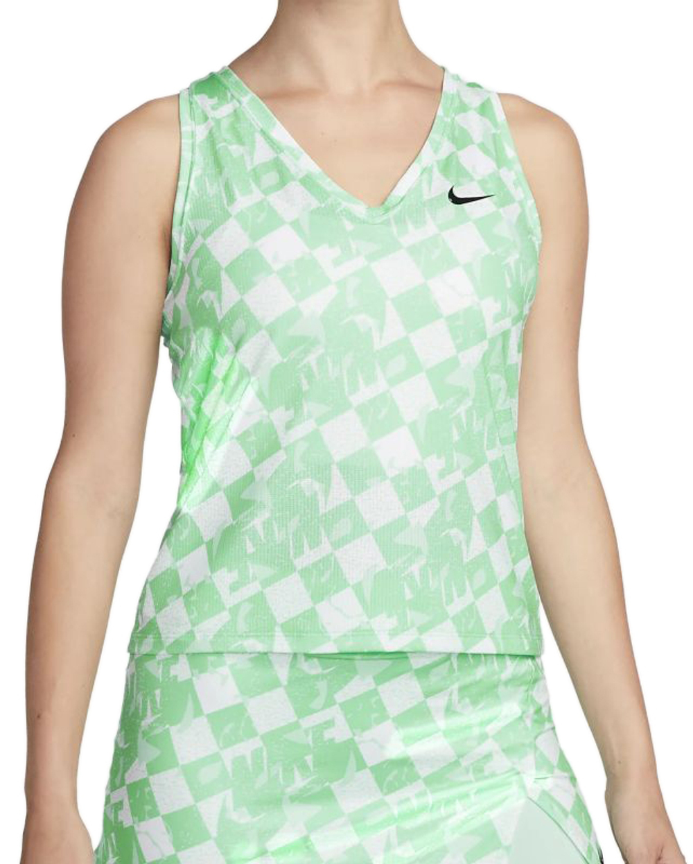 Женский топ теннисный Nike Court Dri-Fit Fall Victory Tank - green glow/black