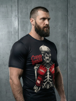 Футболка тренировочная мужская черная LEGENDA Кости боевые