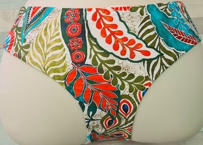 Плавки-бразилиана с растительным орнаментом (Размер: XXXL) (Цвет: разноцветный)