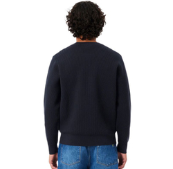 Мужская теннисная кофта Lacoste Jacquard Tennis Crew Neck - black/white
