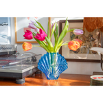 Ваза для цветов seashell, 18,5 см, голубая