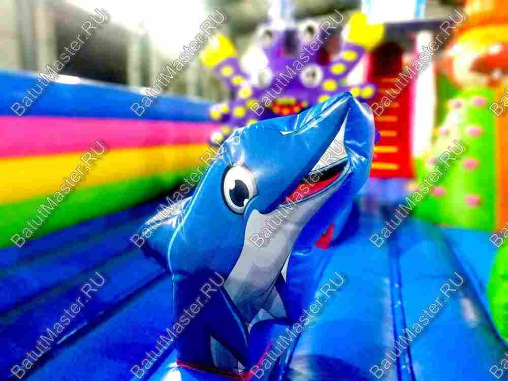 Батут с горкой "В гостях у моря" 12*6*6 м