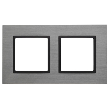 14-5202-42 ЭРА Рамка на 2 поста, металл, Эра Elegance, титан+антр