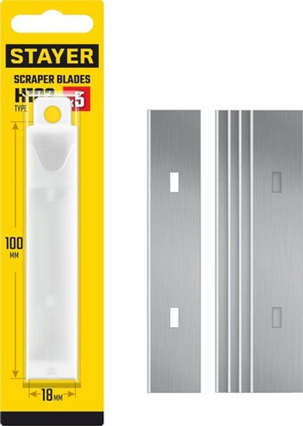 08515-S5 STAYER Сменное лезвие для скребка 100мм 5 шт