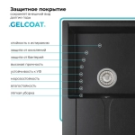 Мойка POLYGRAN GALS-760 черный № 16, cмеситель DORADO черный