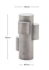 Переносная настольная лампа Adrina из светло-серого металла