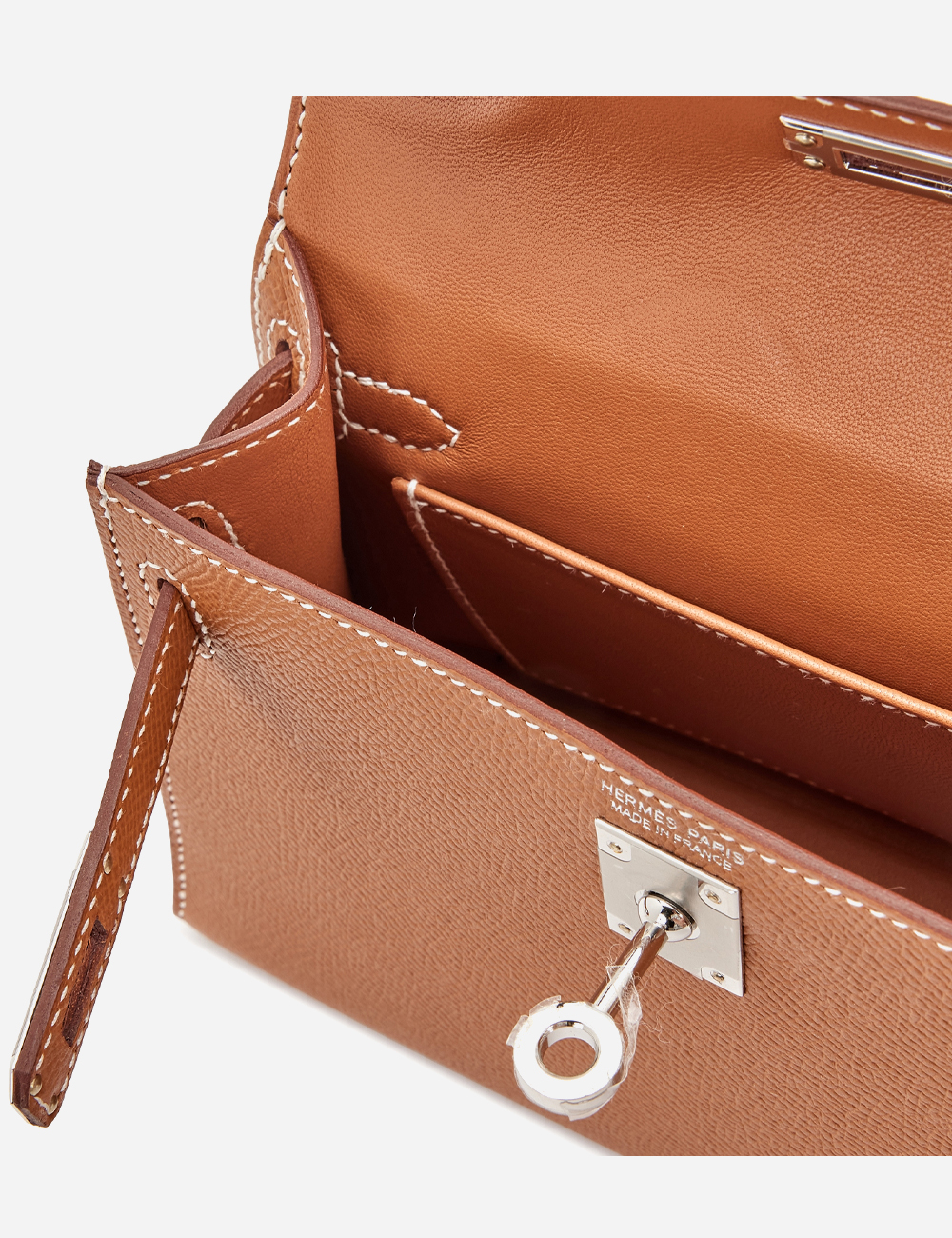 Сумка Hermes Epsom Mini Kelly 20 Palladium Hardware "Gold"