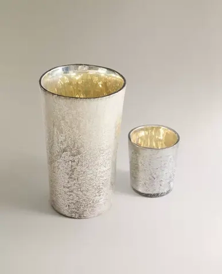 ZARA HOME ХРУСТАЛЬНАЯ ВАЗА, СЕРЕБРО