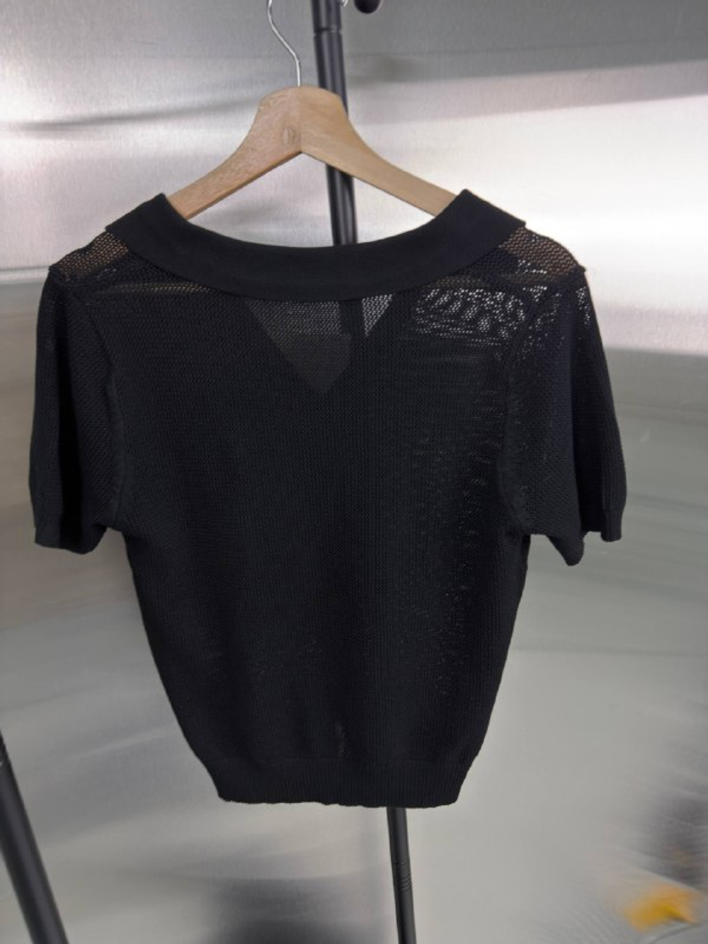 Футболка-поло женская артикул 9610 цвет "чёрный"