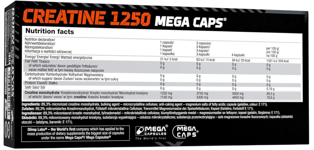 OLIMP Creatine Mega Caps ( 120 капс ), Креатин в капсулах