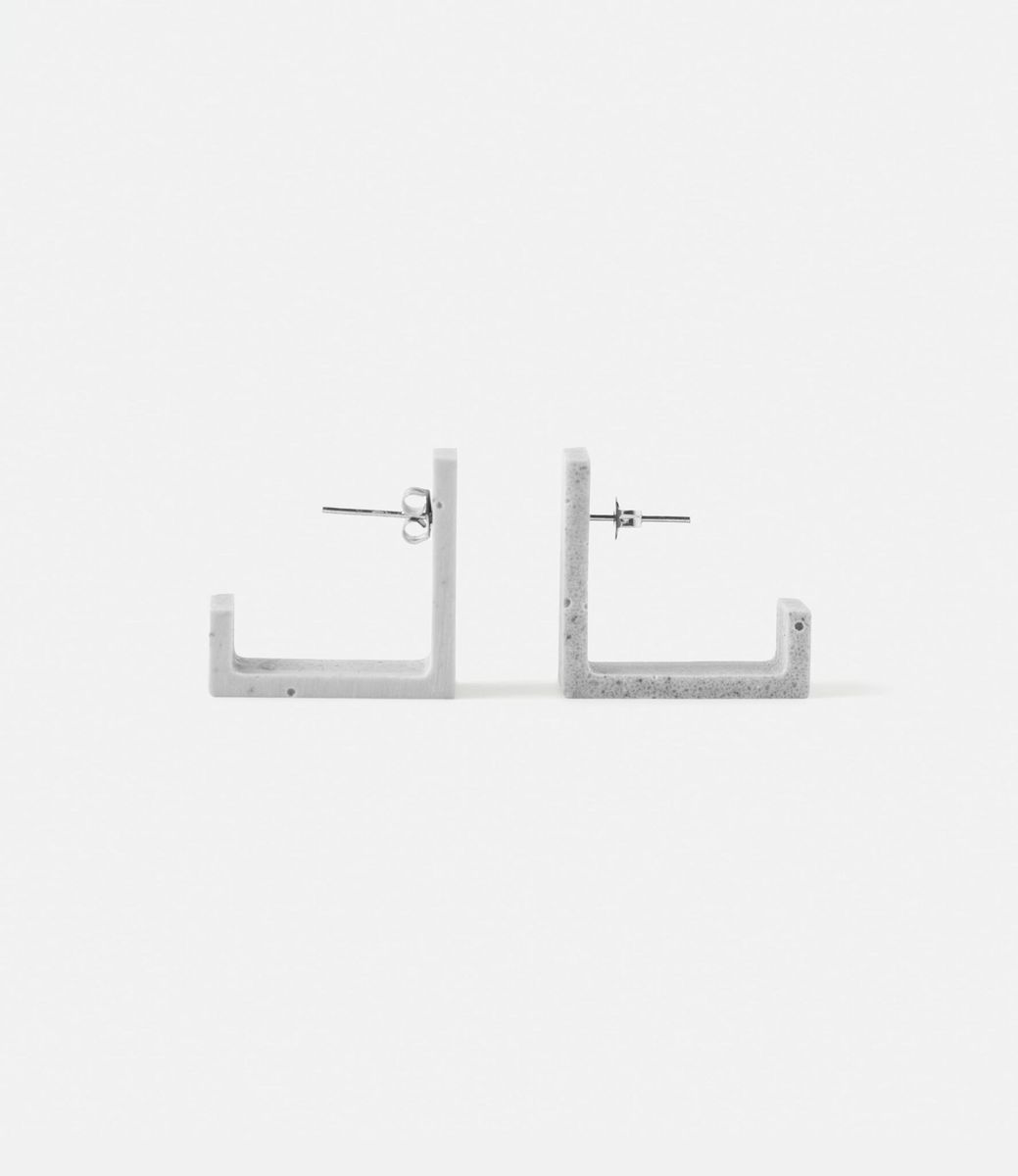 Urban Olive Design Square Earrings Grey — серьги из бетона