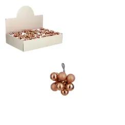 Гроздь стеклянных шаров Ягодный хоровод , 2см, 10 шт., нежно-розовый, Christmas DeLuxe (87661)