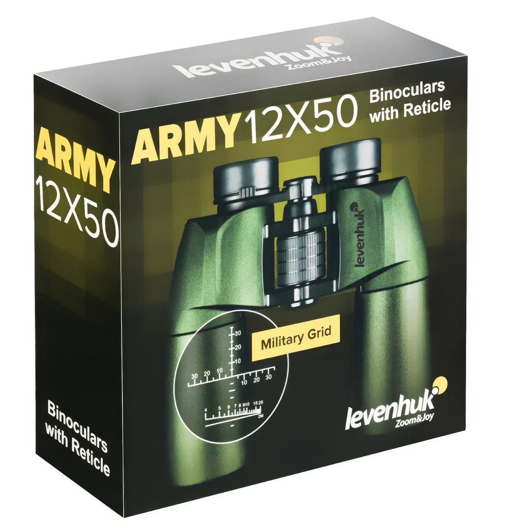 Бинокль Levenhuk Army 12x50 с сеткой - Упаковка