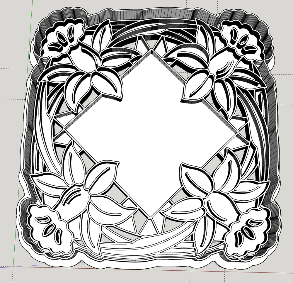 Штамп Цветочная рамка №1