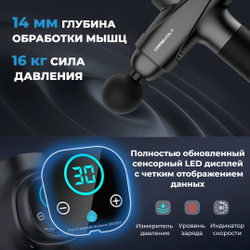 Перкуссионный массажер ударный вибрационный пистолет для тела для массажа шеи и плеч, ног, икр, ягодиц