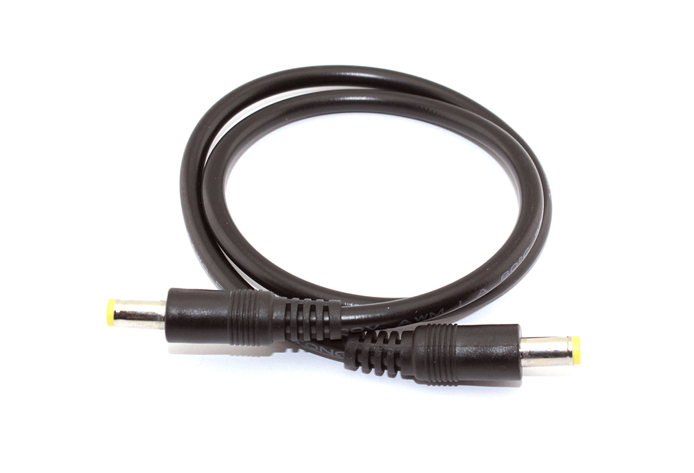 Кабель DC 5.5x2.5  18 AWG папа-папа 0,5 м с прямым штекером