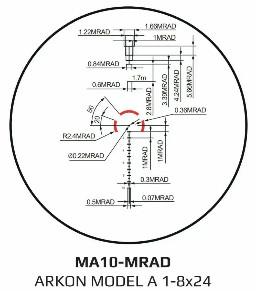 Прицел Arkon Model A 1-8x24