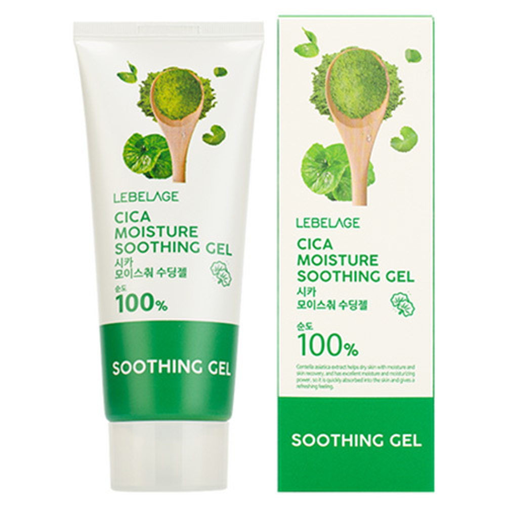 Успокаивающий гель с Центеллой азиатской Lebelage Cica Moisture Purity 100% Soothing Gel 100мл