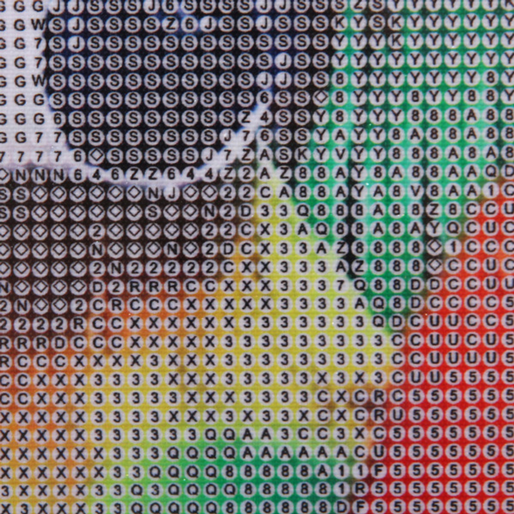 Алмазная мозаика на подрамнике с полным заполнением «МИР ЯРКИХ КРАСОК», попугаи, 40*50см