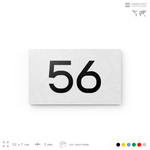 Табличка с номером 56 на дверь квартиры, для офиса, кабинета, аудитории, склада, белая 120х70 мм, Айдентика Технолоджи