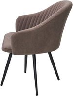 Стул М-City DISAUR Авиор (Avior) поворотный на поворотный на 360 градусов, B5 Капучино, Велюр, Черный каркас