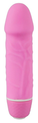 Розовый миниатюрный вибратор Mini Little Darling - 12,5 см.