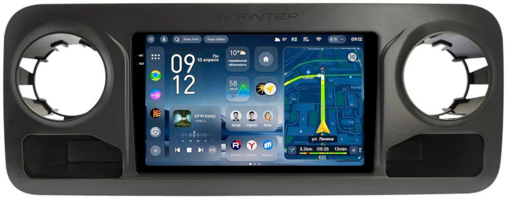 Магнитола для Mercedes-Benz Sprinter W907 2018-2023 - Teyes CC4-PRO монитор 10.36" 2K QLED на Android 13, Snapdragon 778G, AI, CarPlay, DSP, 4G SIM-слот