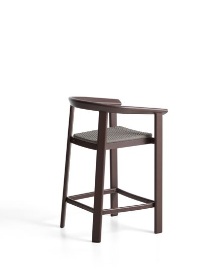 Уличный полубарный стул Erice из алюминия и веревки коричневого цвета, 75 см