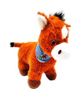 Мягкая игрушка Ослик рыжий 35х30см