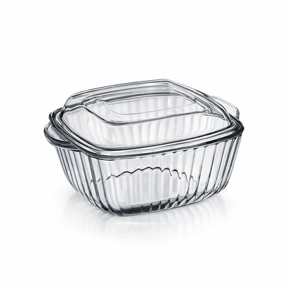 Кастрюля Borcam с крышкой 3.0 л, квадратная