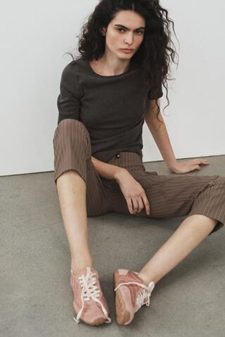 ZARA КОМБИНИРОВАННЫЕ МЯГКИЕ КРОССОВКИ, РОЗОВЫЙ