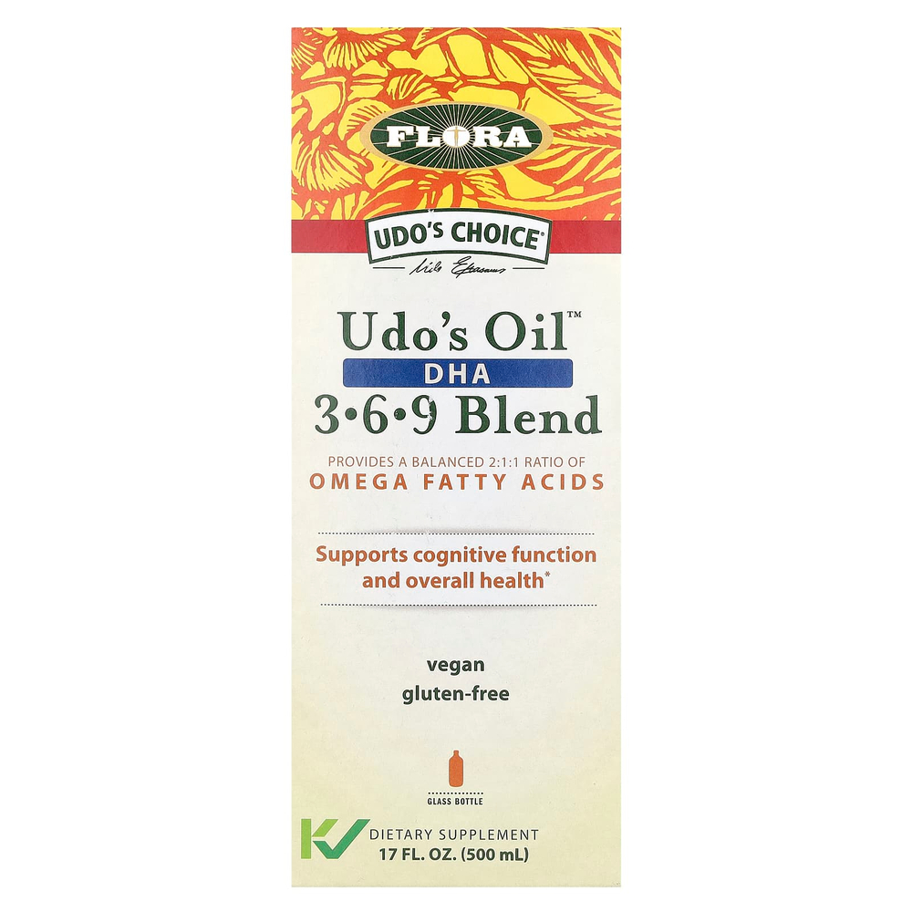 Flora, Udo's Choice, смесь Udo's Oil с ДГК 3-6-9, 500 мл (17 жидких унций)
