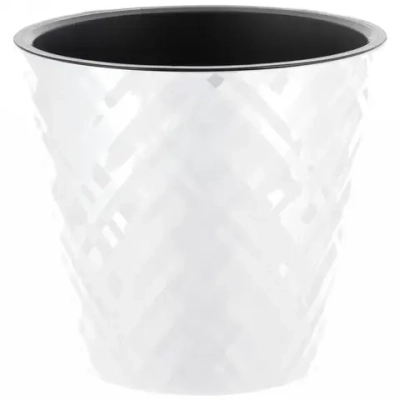 Горшок для цветов пластиковый 3,3л d-19см «Manhattan» c дренажной вставкой, молочный шоколад