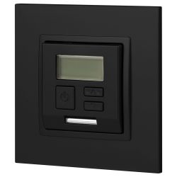 14-4111-05 ЭРА Терморегулятор универс. 230В-Imax16А, IP20, Эра Elegance, антрацит | Elegance Антрацит