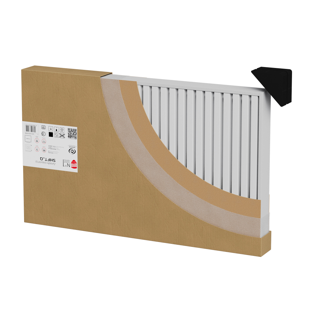 Дизайн-радиатор Royal Thermo Shift Q30 VC2050 - 08 секц. RAL9016