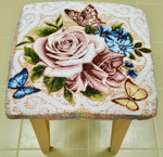 Чехол гобеленовый для табурета "ДВ.", дизайн: 72, размер 32*32см, Россия.