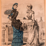 Старинная гравюра «Парижская мода»