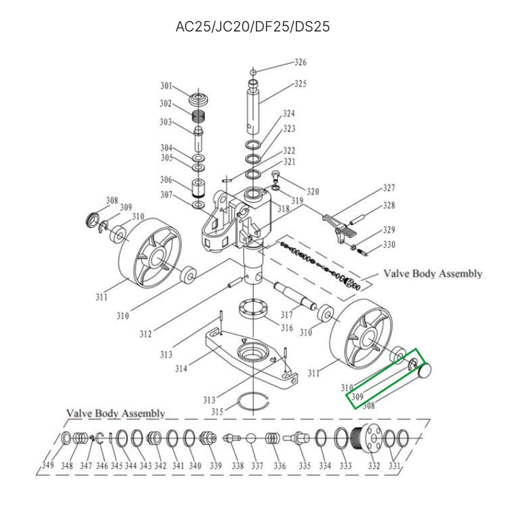 Стопорное кольцо крепления рулевых колес для гидравлических тележек AC25, DF25, JC20, AC30