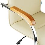 Кресло оператора Helmi HL-M23 "Самба G/Samba G", CH, экокожа, бежевый, бук, механизм качания BOX1