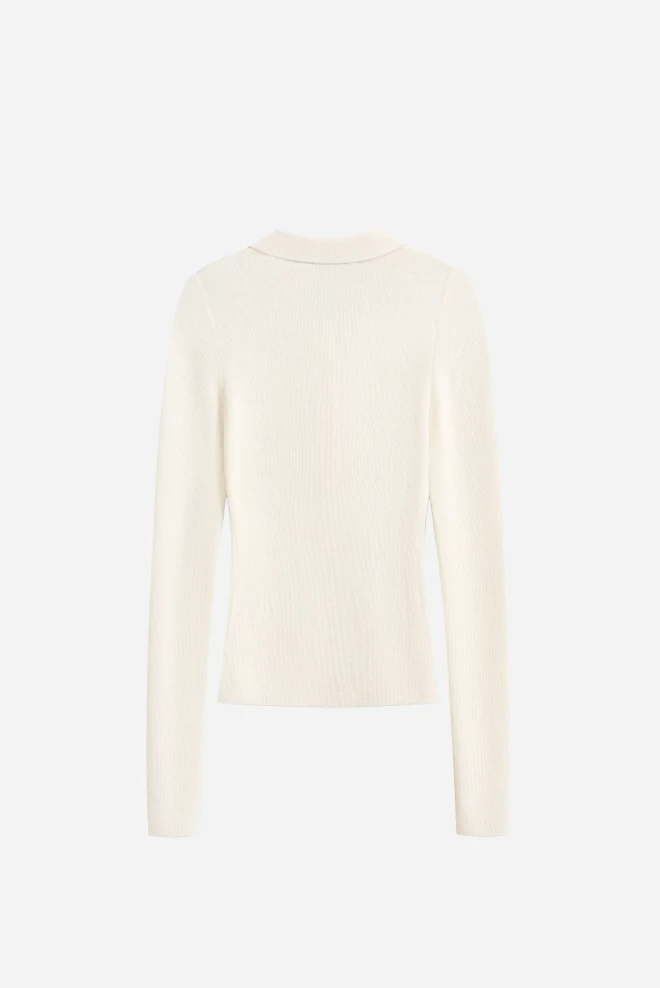 Джемпер поло молочный