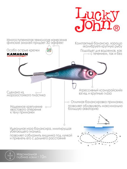 Балансир Lucky John BALTIC 5 50мм/121