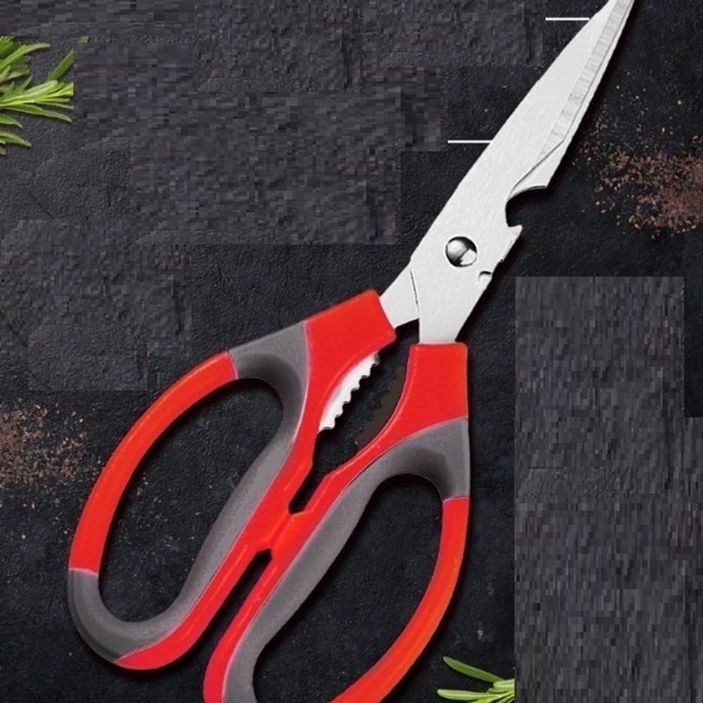 Ножницы универсальные бытовые «VOSTOK MARKET», цвет оранжевый / серый, 21см8см (блистер Селфи)