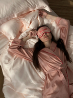 Комплект из тенселя Те Амо | кимоно, брюки, маска для сна, резинка для волос