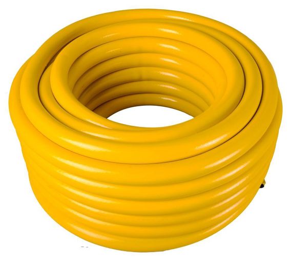 Шланг Вихрь поливочный ПВХ усиленный, пищевой трехслойный армированный 1&quot;, 25м (жёлтый)