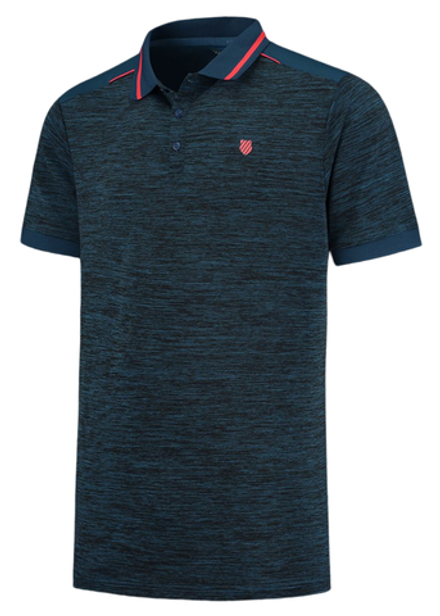 Теннисное поло K-Swiss Tac Hypercourt Polo Melange - Turquoise